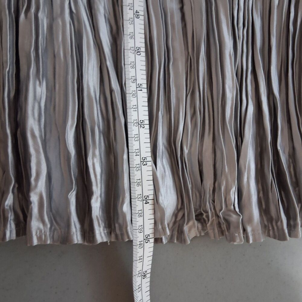 Vintage Silk Blend Margaret O'Leary Knit Bodice Crinkle Skirt Maxi Dress Sz S/M - Picture 8 of 8